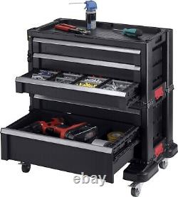 Keter 237007 Tool Trolley Tool Cabinet with 5 Drawers Trolley on Wheels 2060