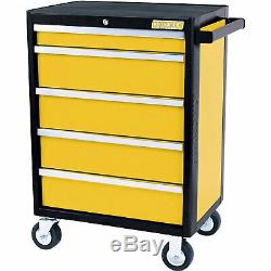 Kincrome Evolve 5 Drawer Tool Roller Cabinet Yellow