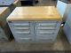 Lyon Industrial 8 Drawer Tool Storage Cabinet With Butcher Block Top Machine Shop