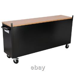 Large 72inch Workshop Tools Chest Storage Tool Cabinet Box Drawers Case Wheeled