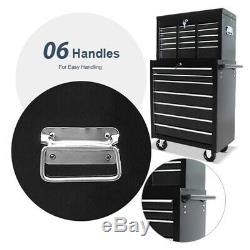 Large Chest Box Tool Box Roller Cabinet with 16 Drawers Side Handle 4 Castors UK