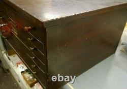 Large Metal 6-Drawer Storage Watchmaker Cabinet Bench Repair Tool Organizer