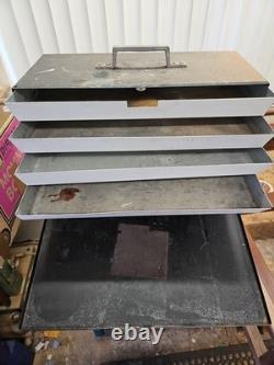 Large Metal Engineers Tool Chest With 4 Drawers Alite Badge To Front Fall