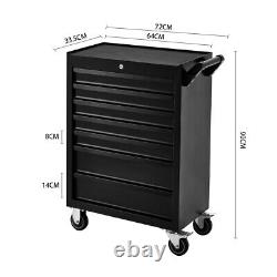 Large Roller Tool Cabinet Storage 7 Drawers Toolbox Tool Chest Trolley with Wheels