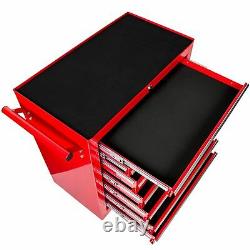 Lockable 7 Drawer Metal Tool Box Storage Chest Roller Cabinet Roll Cab Large
