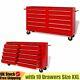 Lockable Heavy Duty Mobile Workshop Tool Trolley Storage Tool Box With 10 Drawer