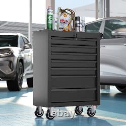 Lockable Tool Chest Cabinet Garage Workshop 7 Storage Drawers Tool Trolley Cart