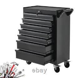 Lockable Tool Chest Cabinet Garage Workshop 7 Storage Drawers Tool Trolley Cart