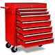 Lockable Workshop Tool Cabinet Storage Cart Wheel Trolley Tool Tray With 7 Drawers