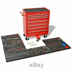 Lockable Workshop Tool Trolley Tool Storage Cabinet Garage with 1125 Tools Steel