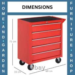 Mechanic Roller Tool Cabinet Storage Chest Box Garage Workshop 7 Drawers Red Set Mechanic Roller Tool Cabinet Storage Chest Box Garage Workshop 7 Drawers Red Set