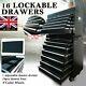 Mechanic Trolley Tool Box Cabinet With 16 Drawers Side Handles 4 Castors New