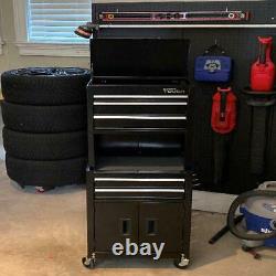 Mechanics 5 Drawer Rolling Tool Chest Box Cabinet Combo Riser Garage Storage New