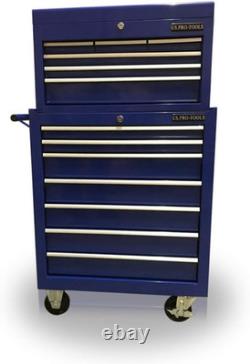 Mechanics Steel Chest Tool Box Roller Cabinet 13 Drawers. (Blue)