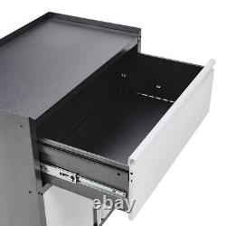 Metal Locker Filing Storage Unit Cabinet Adjustable Shelf Tools Cupboard Trolley