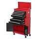 Metal Tool Cabinet On Wheels With 6 Drawers Garage/factory Suitable In Red