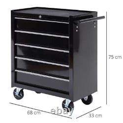 Metal Tool Drawers Chest Cabinet Heavy Duty HOME or GARAGE Wheels Lockable BLACK