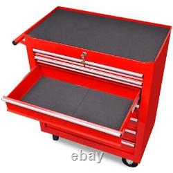 Metal Workbench Garage Cabinet Workshop Portable Cart Tool Chest Trolley Drawers