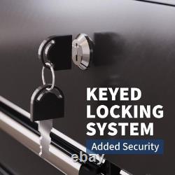 Mobile Roller Chest Trolley Cart Storage Cabinet Tool Box 4 Drawer Garage Black