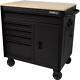 Mobile Tool Chest Workbench 5-drawer 1-door Cabinet Wooden Top Work Surface 36