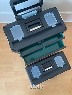 NEW 3 Part Mobile Rolling Wheels Trolley Cart Storage Cabinet Stackable Tool Box