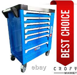 NEW 7 Drawer Tool Trolley Cabinet Tools Workshop Storage Chest Carrier ToolBox