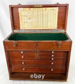 Neslein Vintage Engineers Collectors 8-Drawer Cabinet Tool Chest Large Big Box