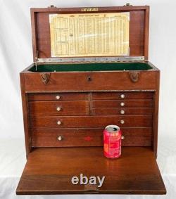 Neslein Vintage Engineers Collectors 8-Drawer Cabinet Tool Chest Large Big Box