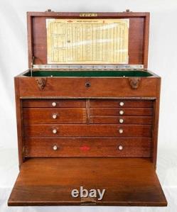 Neslein Vintage Engineers Collectors 8-Drawer Cabinet Tool Chest Large Big Box