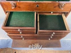 Neslein Vintage Engineers Collectors 8-Drawer Cabinet Tool Chest Large Big Box