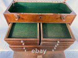 Neslein Vintage Engineers Collectors 8-Drawer Cabinet Tool Chest Large Big Box