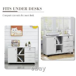 Office Home Filing Cabinet Cupboard on Castors Tools Storage Under / Beside Desk
