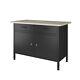 Pollor 120 Cm Steel Workbench Storage Cabinet Tool Drawers Garage Workshop Black