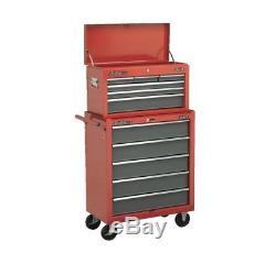 Pro 11 Drawer Heavy Duty Red Top Box Tool Storage Chest Roller Roll Cab Cabinet