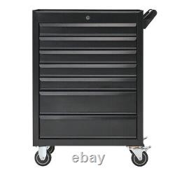 Pro Black Tools Affordable Steel Chest Tool Box Roller Cabinet 7 Drawers Trolley
