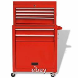 Pro Storage Tool Trolley with Tools 7 Layers Chest Cabinet Drawer Workshop Cart