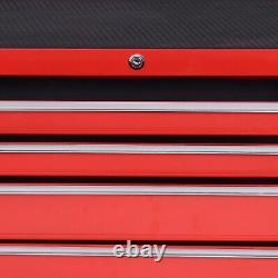 Professional Rolling Tool Cabinet 7 Drawer Metal Workshop Box Chest Trolley Red