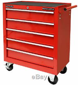 Red Metal 5 Drawer Lockable Tool Chest Storage Box Roller Cabinet/rolling Cab