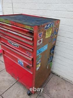 Red Rolling Tool Chest 6 Drawer Garage Workshop Roll Cab Cabinet with Wheels