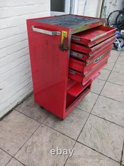 Red Rolling Tool Chest 6 Drawer Garage Workshop Roll Cab Cabinet with Wheels
