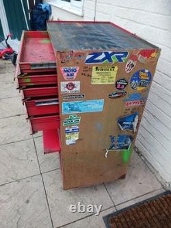 Red Rolling Tool Chest 6 Drawer Garage Workshop Roll Cab Cabinet with Wheels