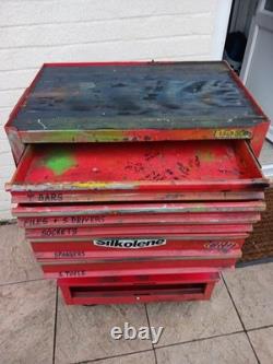 Red Rolling Tool Chest 6 Drawer Garage Workshop Roll Cab Cabinet with Wheels