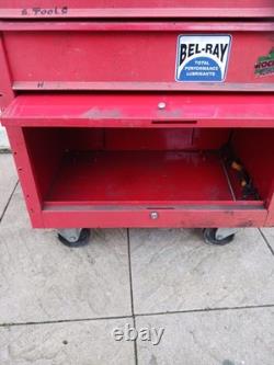 Red Rolling Tool Chest 6 Drawer Garage Workshop Roll Cab Cabinet with Wheels