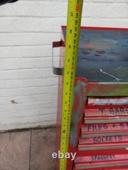 Red Rolling Tool Chest 6 Drawer Garage Workshop Roll Cab Cabinet with Wheels