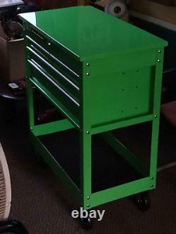 Roller Cart Tool Cabinet Storage Chest Box Glossy 4 Drawer 580 Lb. Capacity Gr
