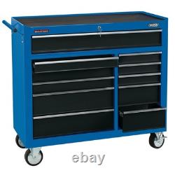 Roller Tool Cabinet, 11 Drawer 40in Heavy Duty Storage Unit with Lockable Wheels