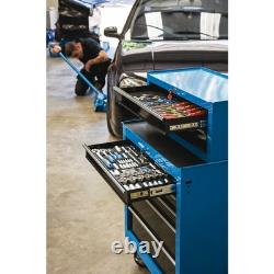 Roller Tool Cabinet 5 Drawer 26in Blue Storage Unit Heavy Duty Lockable Box