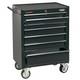 Roller Tool Cabinet 7 Drawer 26in Black Storage Unit Heavy Duty Lockable Box Pro