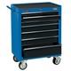 Roller Tool Cabinet 7 Drawer 26in Blue Storage Unit Heavy Duty Lockable Box