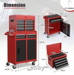 Roller Tool Cabinet 7 Drawers Storage Chest Box Swivel Garage Workshop
